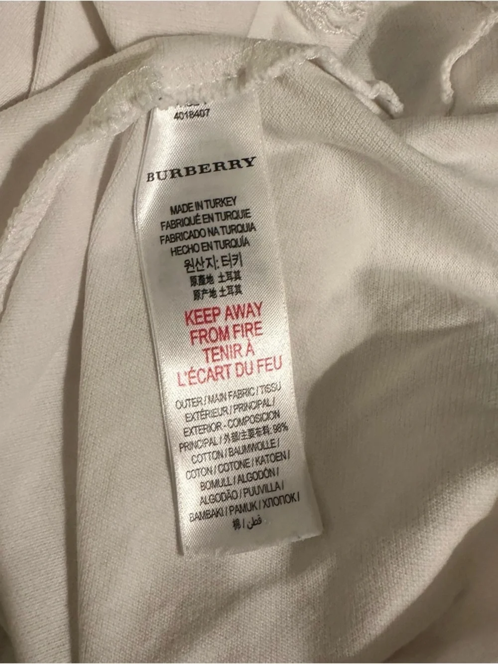 BURBERRY Girls 14 L White Puff Sleeve Polo Shirt Plaid In Collar Pleats R $295